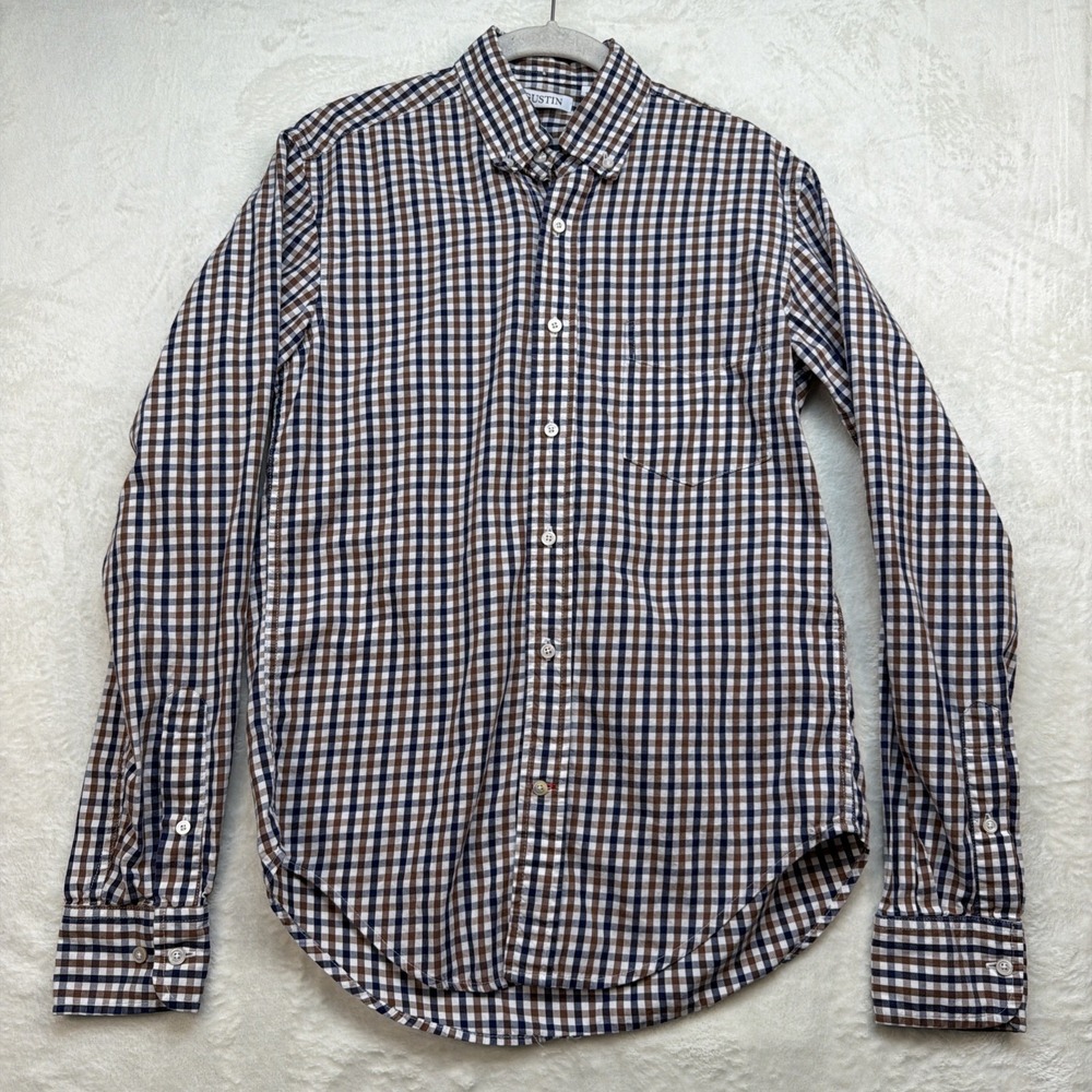 Gustin Button Down‎ Casual Shirt Made in USA Heritage Plaid Mens Size Small